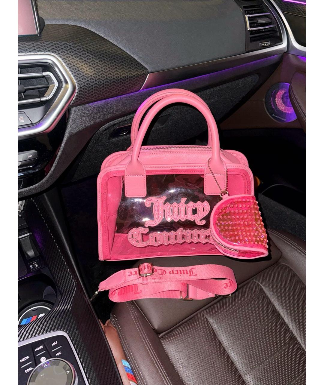 JUICY COUTURE Розовая сумка с короткими ручками, фото 4