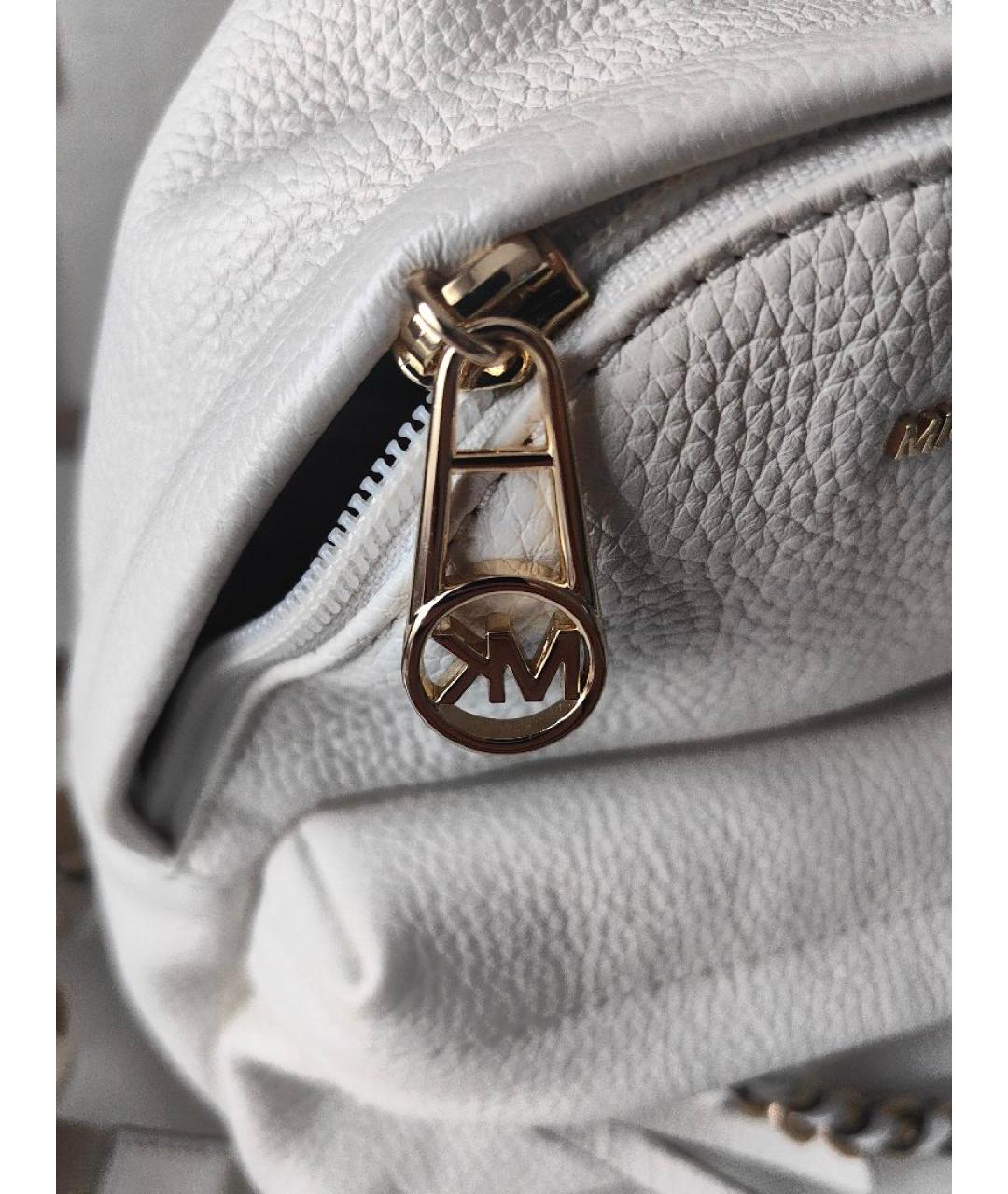 MICHAEL KORS Белый кожаный рюкзак, фото 5