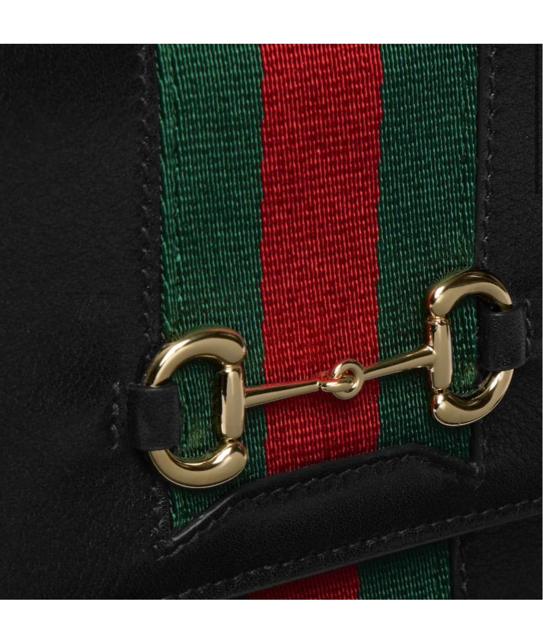 GUCCI Черный кожаный кошелек, фото 5
