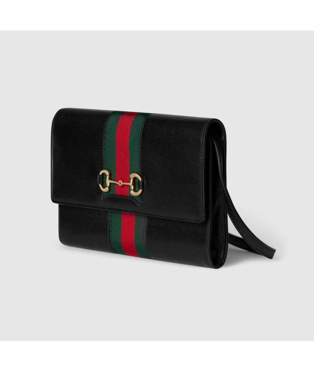 GUCCI Черный кожаный кошелек, фото 2