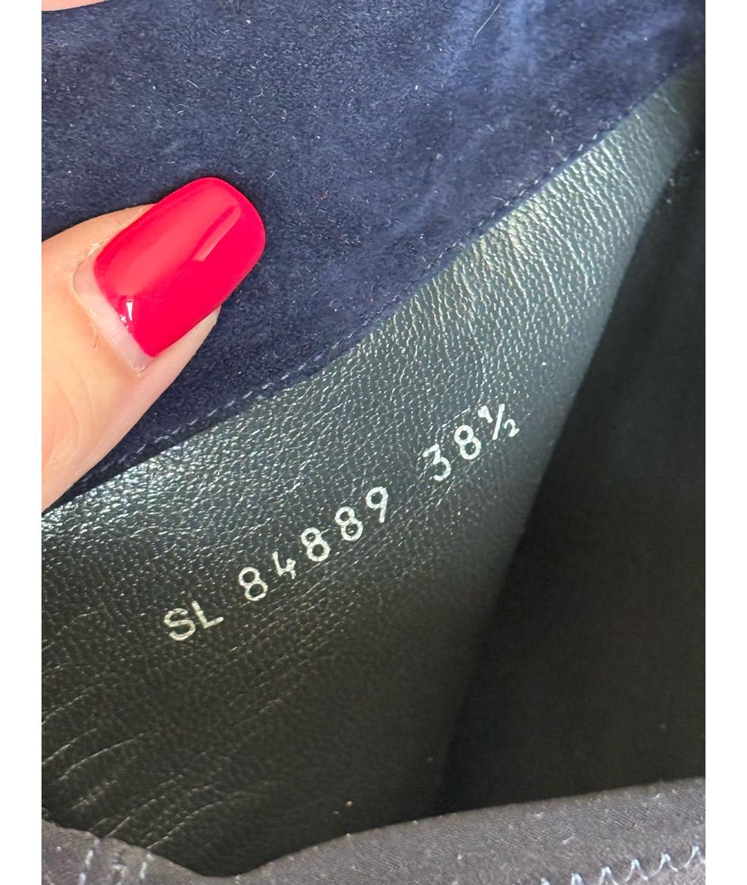 STUART WEITZMAN Темно-синие замшевые ботфорты, фото 8