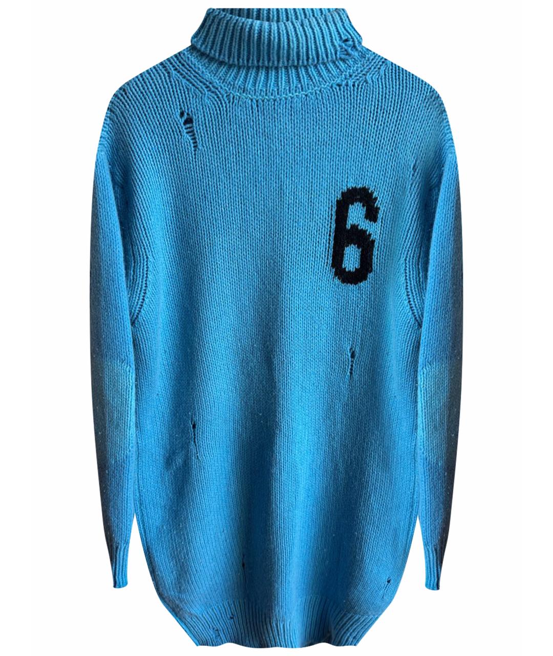 MM6 MAISON MARGIELA Голубой шерстяной джемпер / свитер, фото 1