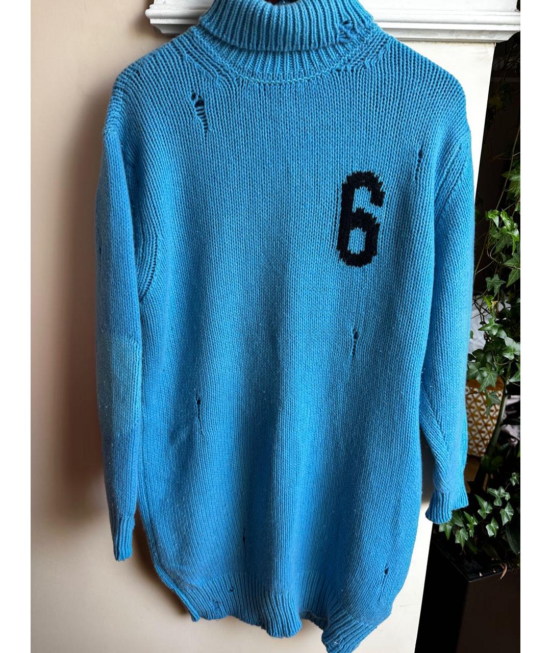 MM6 MAISON MARGIELA Голубой шерстяной джемпер / свитер, фото 8