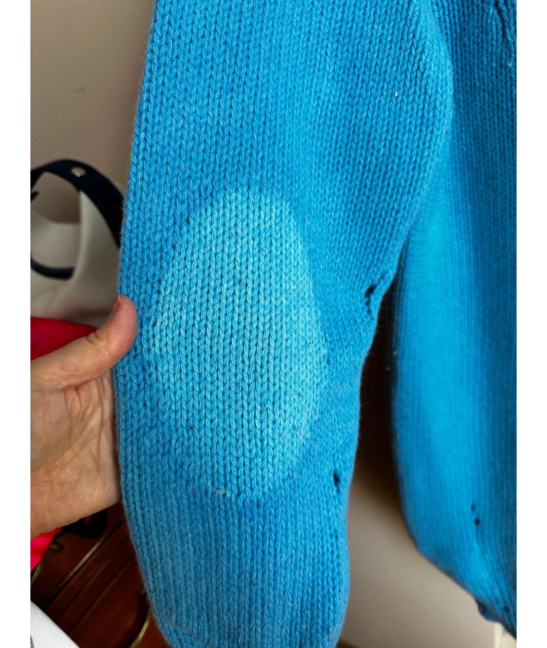 MM6 MAISON MARGIELA Голубой шерстяной джемпер / свитер, фото 4