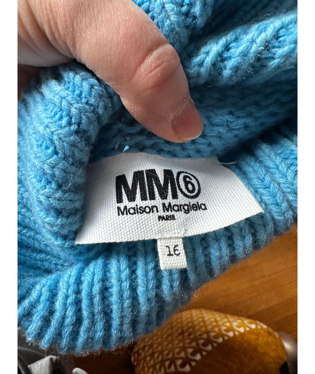 MM6 MAISON MARGIELA Голубой шерстяной джемпер / свитер, фото 6