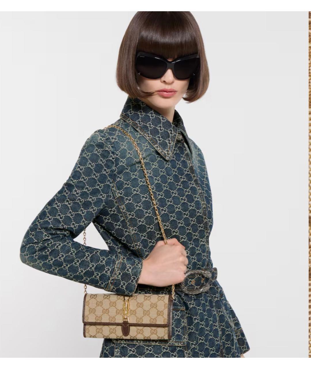 GUCCI Бежевый кошелек, фото 3