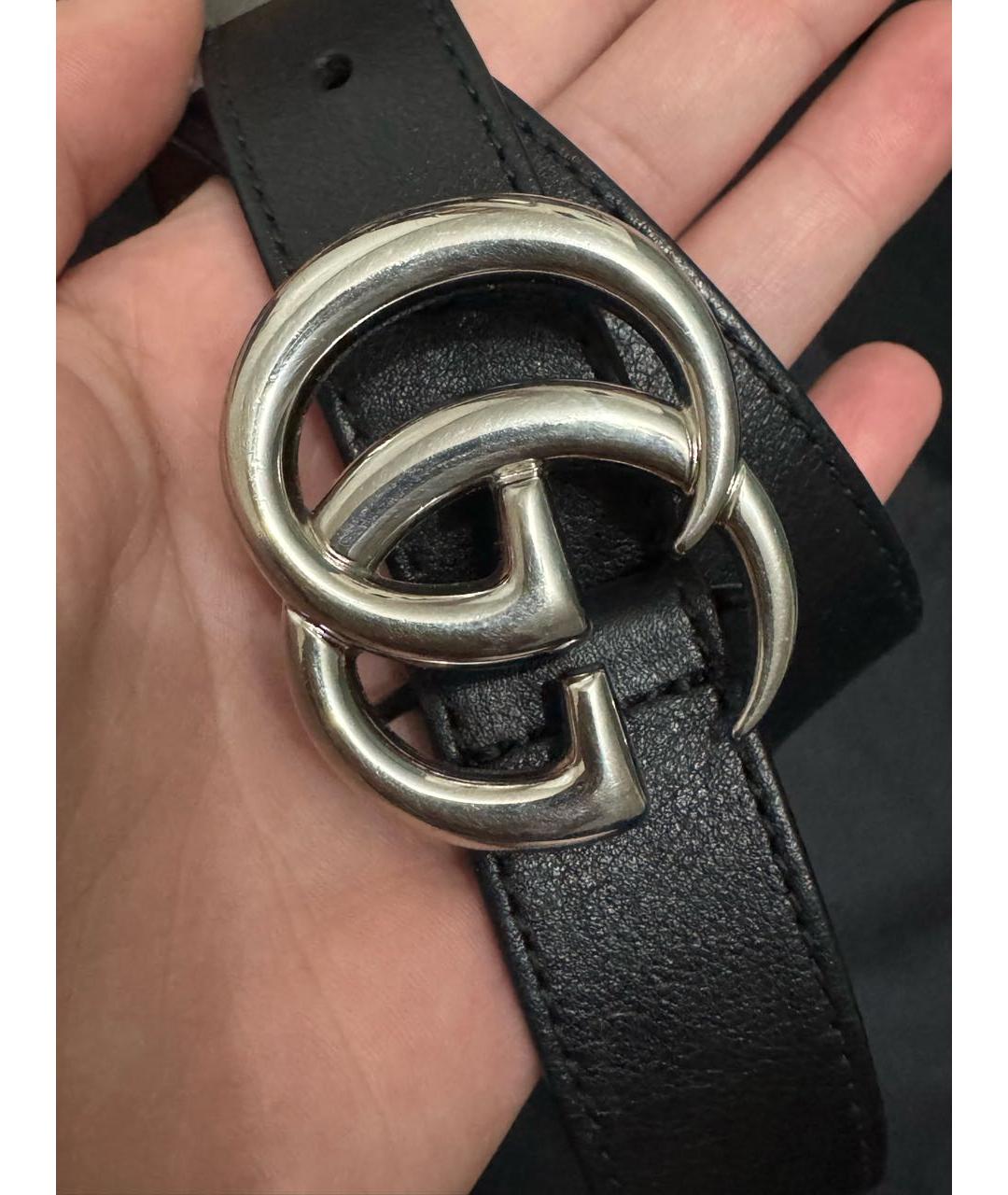 GUCCI Черный кожаный ремень, фото 2