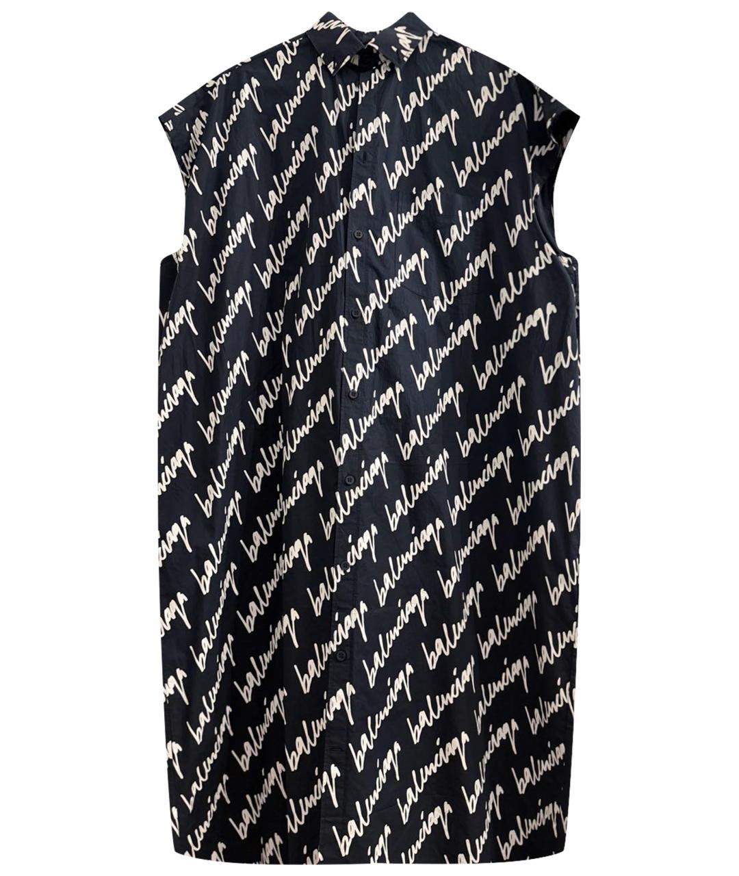 BALENCIAGA Темно-синее хлопковое повседневное платье, фото 1