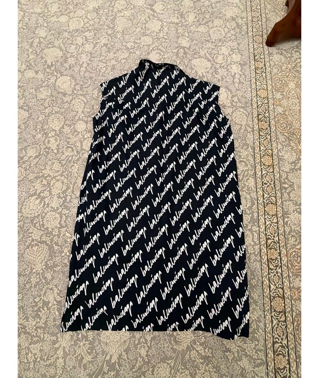 BALENCIAGA Темно-синее хлопковое повседневное платье, фото 3