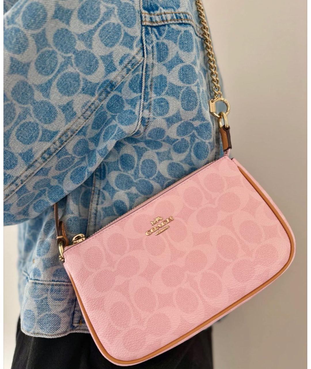 COACH Розовая сумка через плечо, фото 8