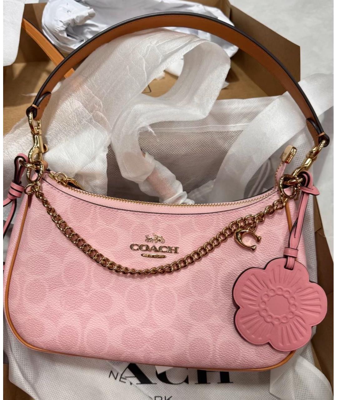 COACH Розовая сумка через плечо, фото 6