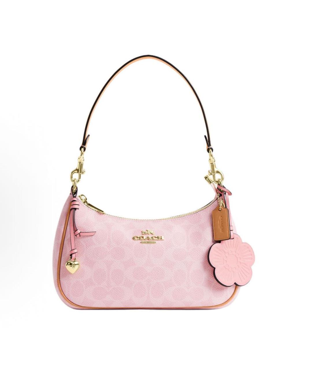 COACH Розовая сумка через плечо, фото 9