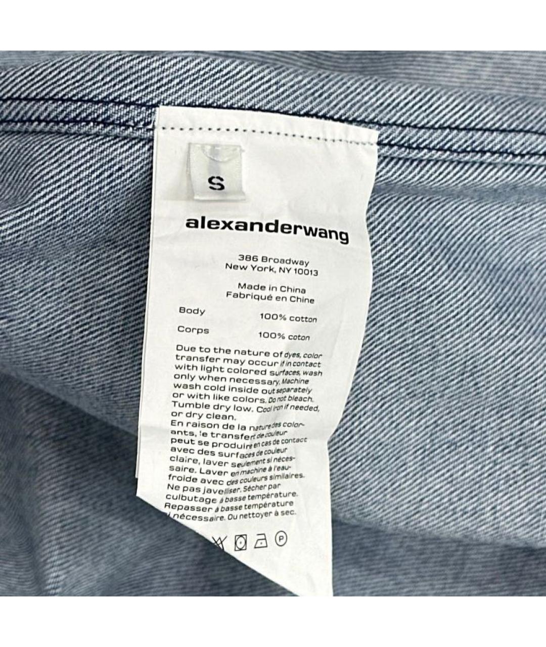 ALEXANDER WANG Голубая деним рубашка, фото 4