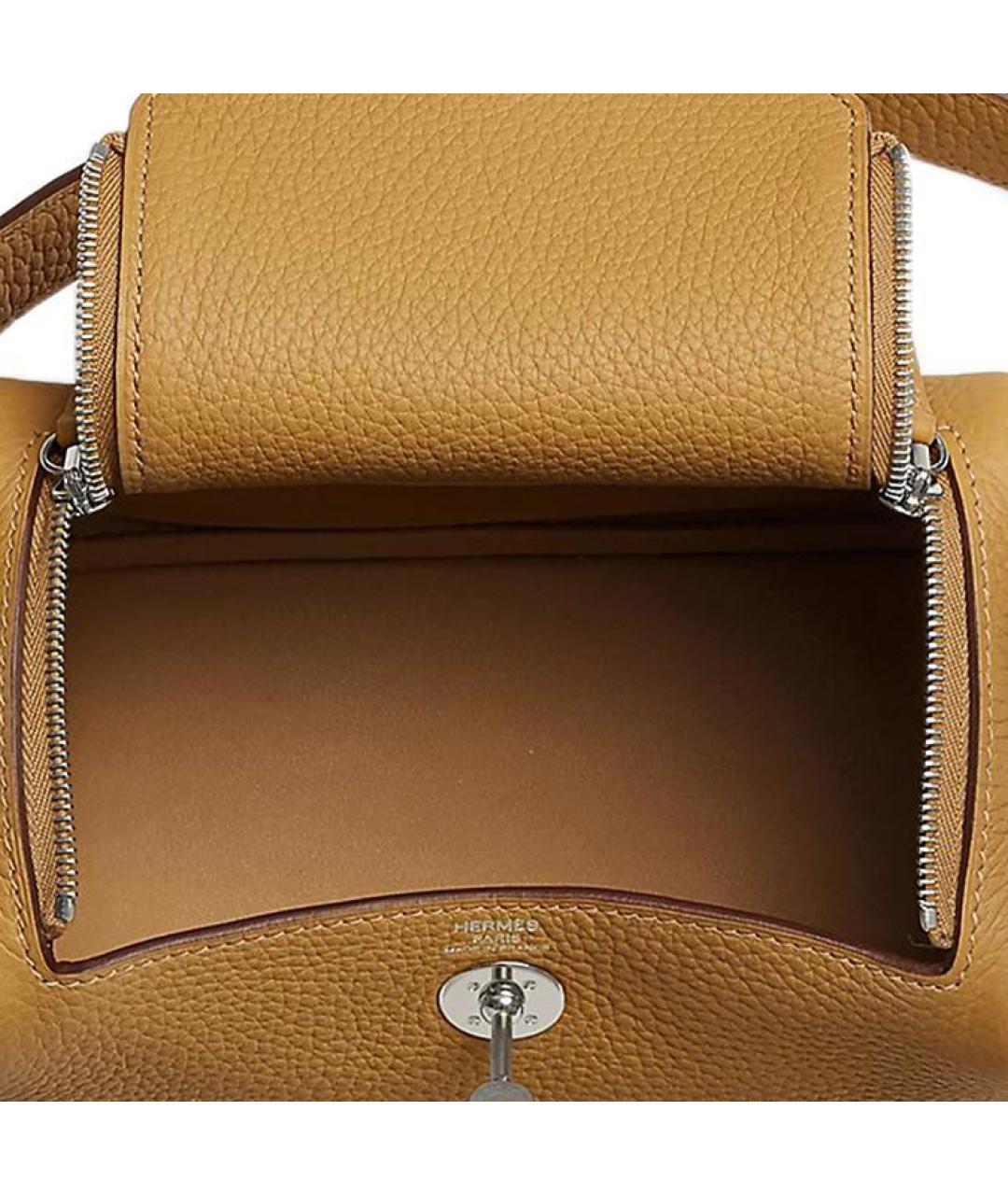 HERMES Коричневая кожаная сумка через плечо, фото 5