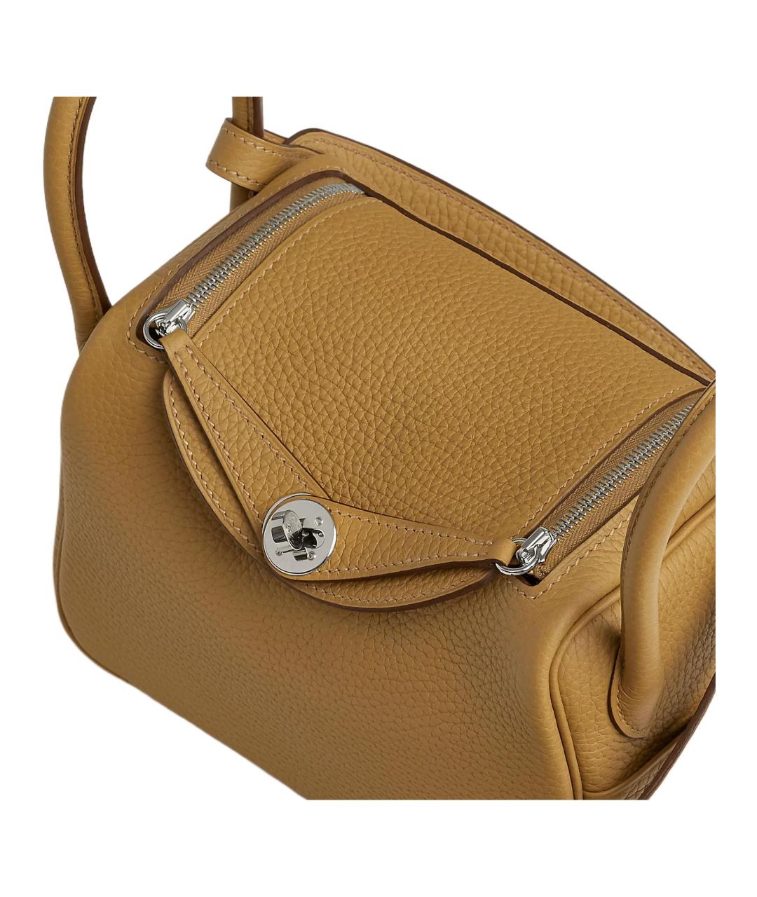 HERMES Коричневая кожаная сумка через плечо, фото 4