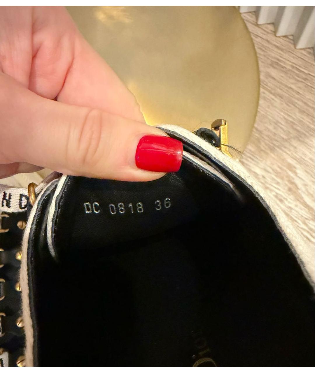 CHRISTIAN DIOR Черные текстильные кеды, фото 8