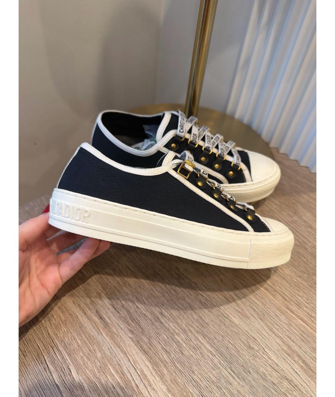 CHRISTIAN DIOR Черные текстильные кеды, фото 9