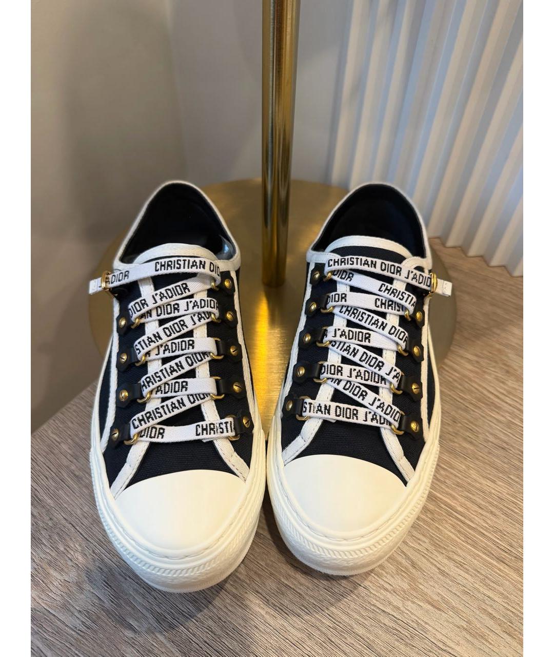 CHRISTIAN DIOR Черные текстильные кеды, фото 2