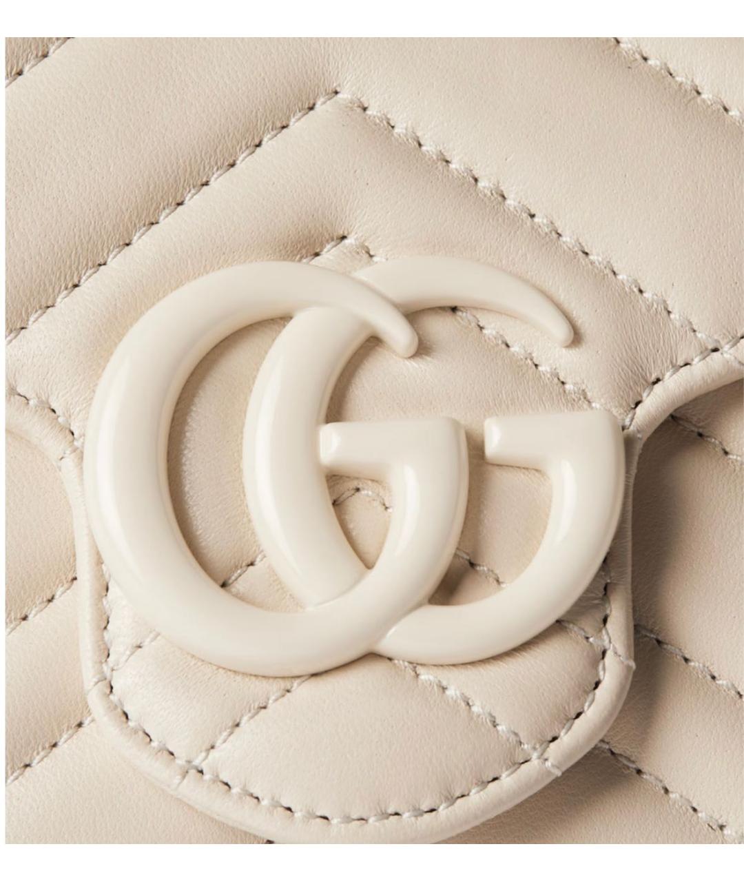 GUCCI Бежевый кожаный кошелек, фото 5