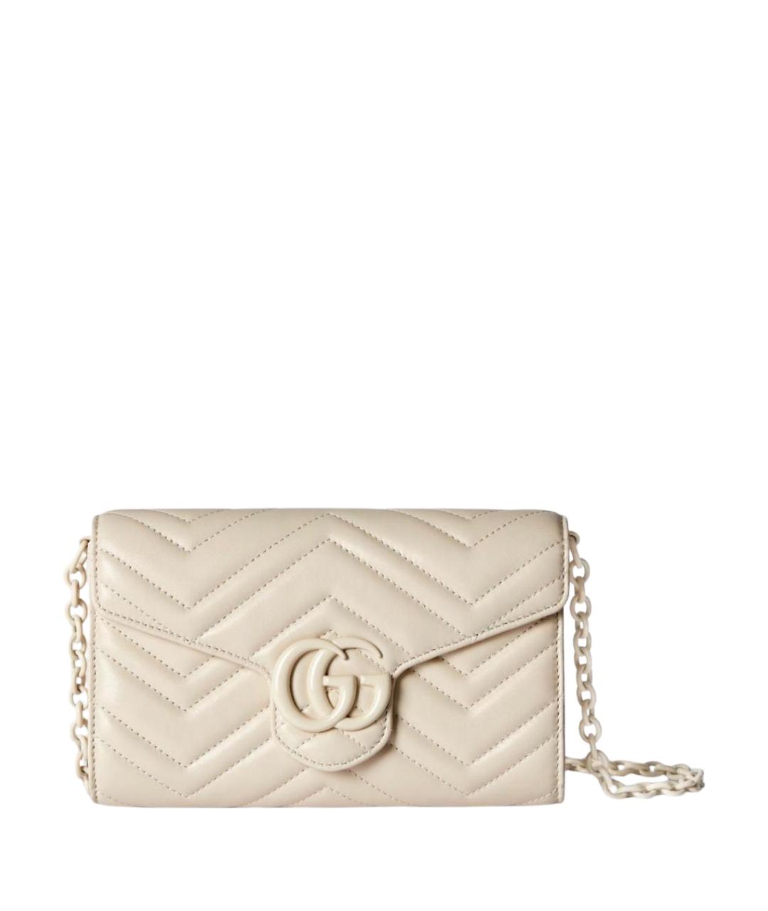 GUCCI Бежевый кожаный кошелек, фото 1