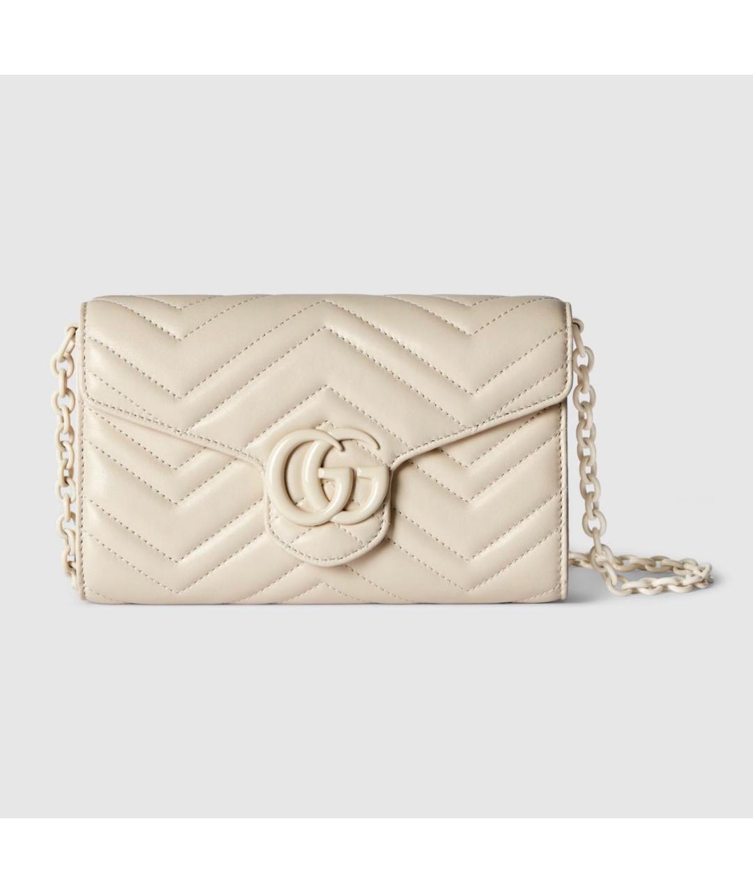 GUCCI Бежевый кожаный кошелек, фото 8