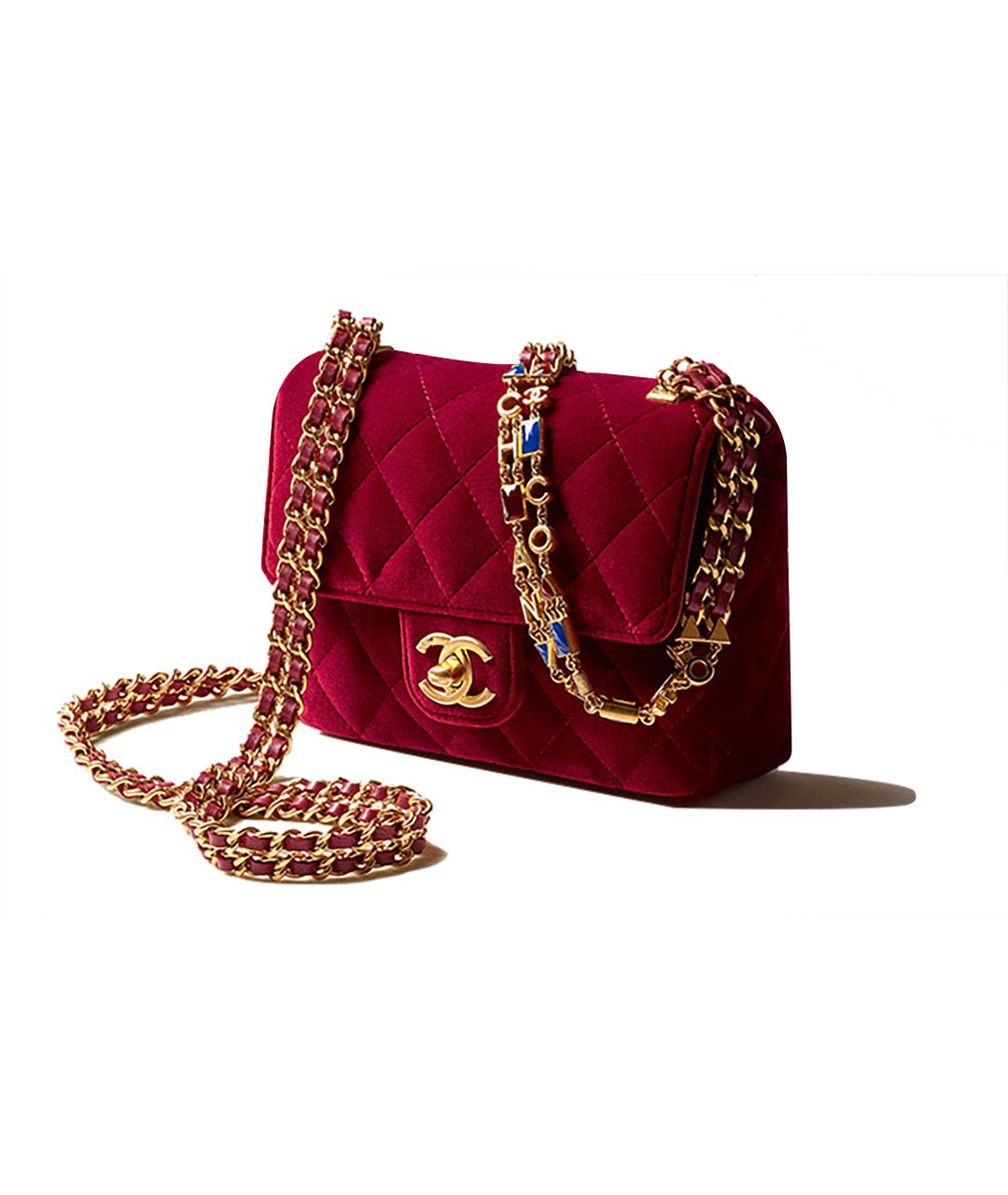 CHANEL Бордовая сумка через плечо, фото 2