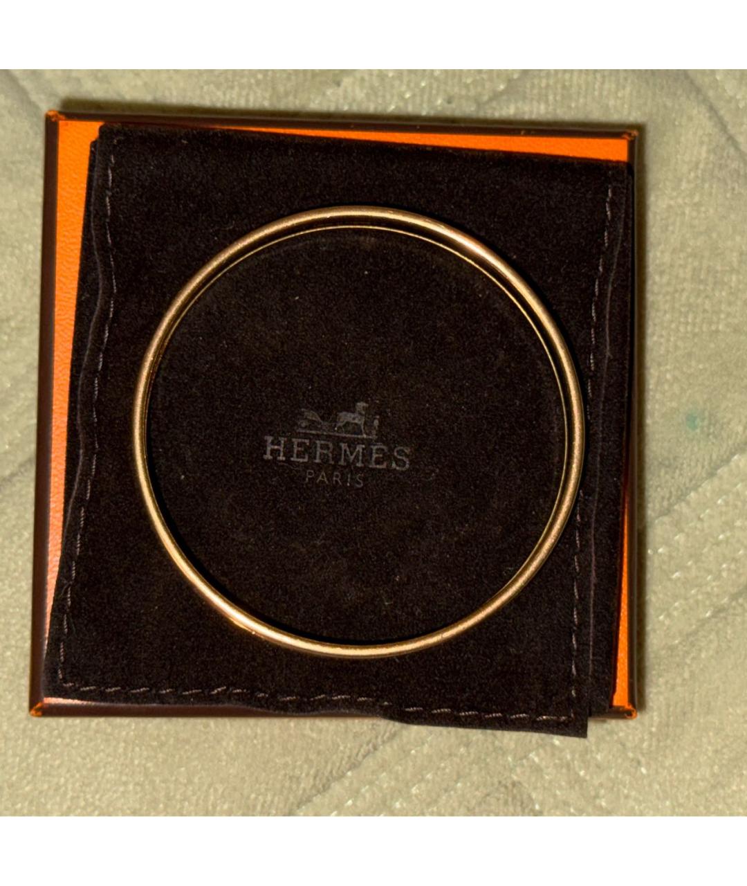 HERMES Бежевый металлический браслет, фото 3