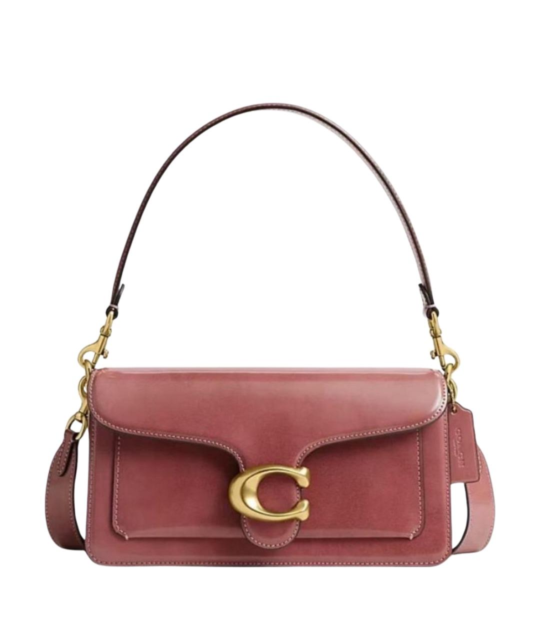 COACH Розовая кожаная сумка через плечо, фото 1
