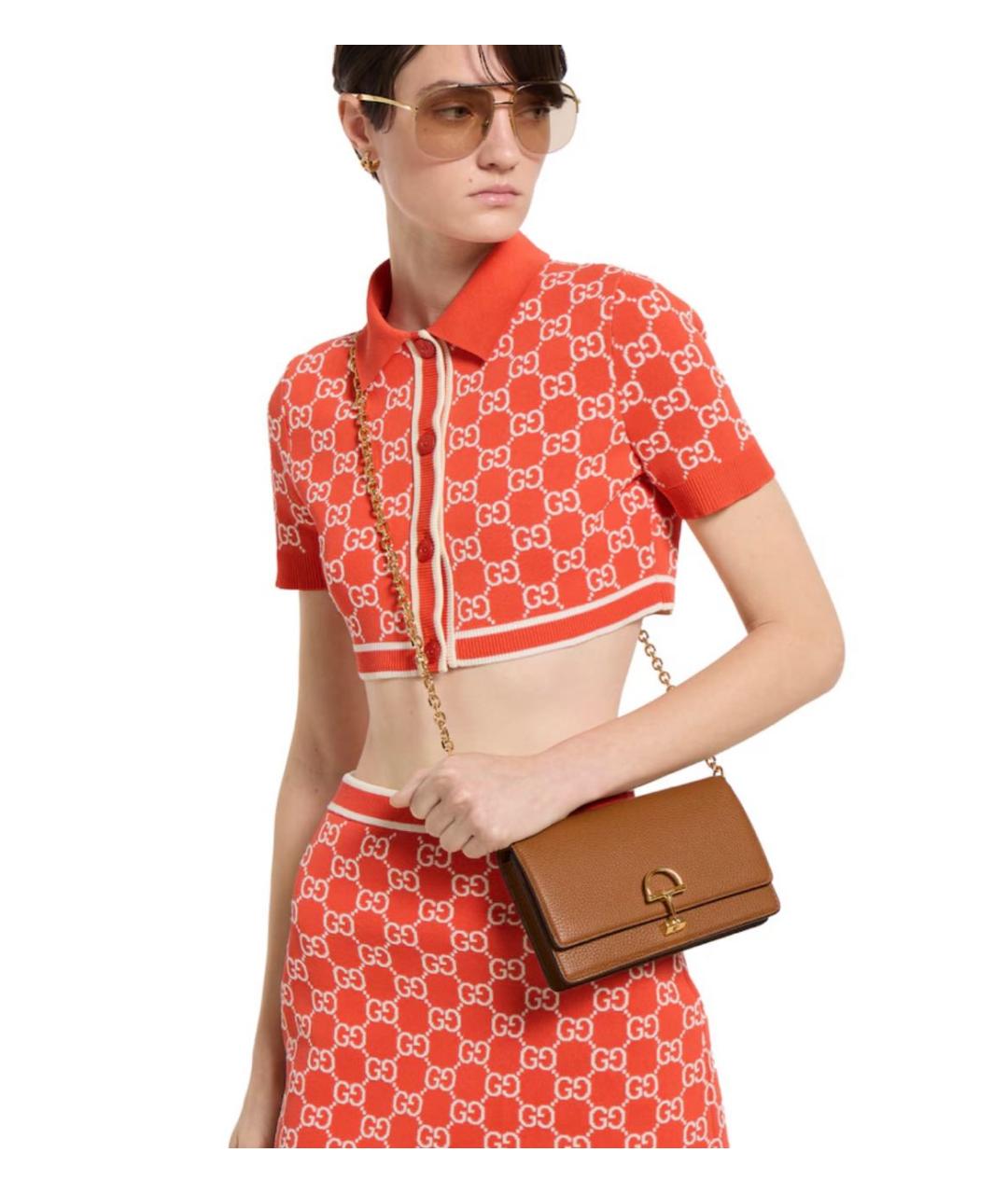 GUCCI Коричневый кожаный кошелек, фото 4