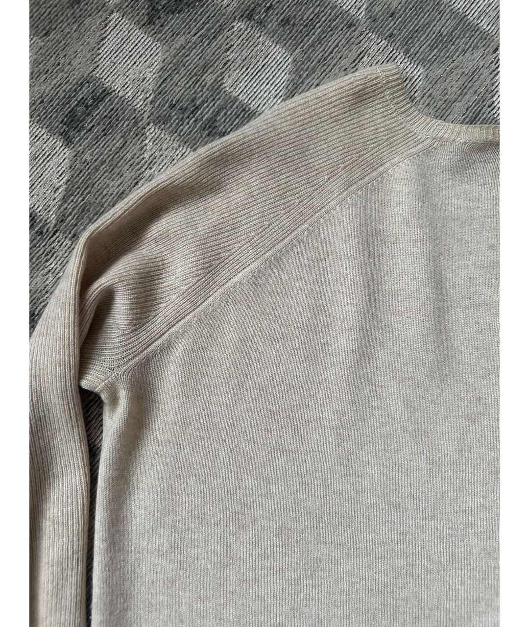 LORO PIANA Бежевый кашемировый джемпер / свитер, фото 8