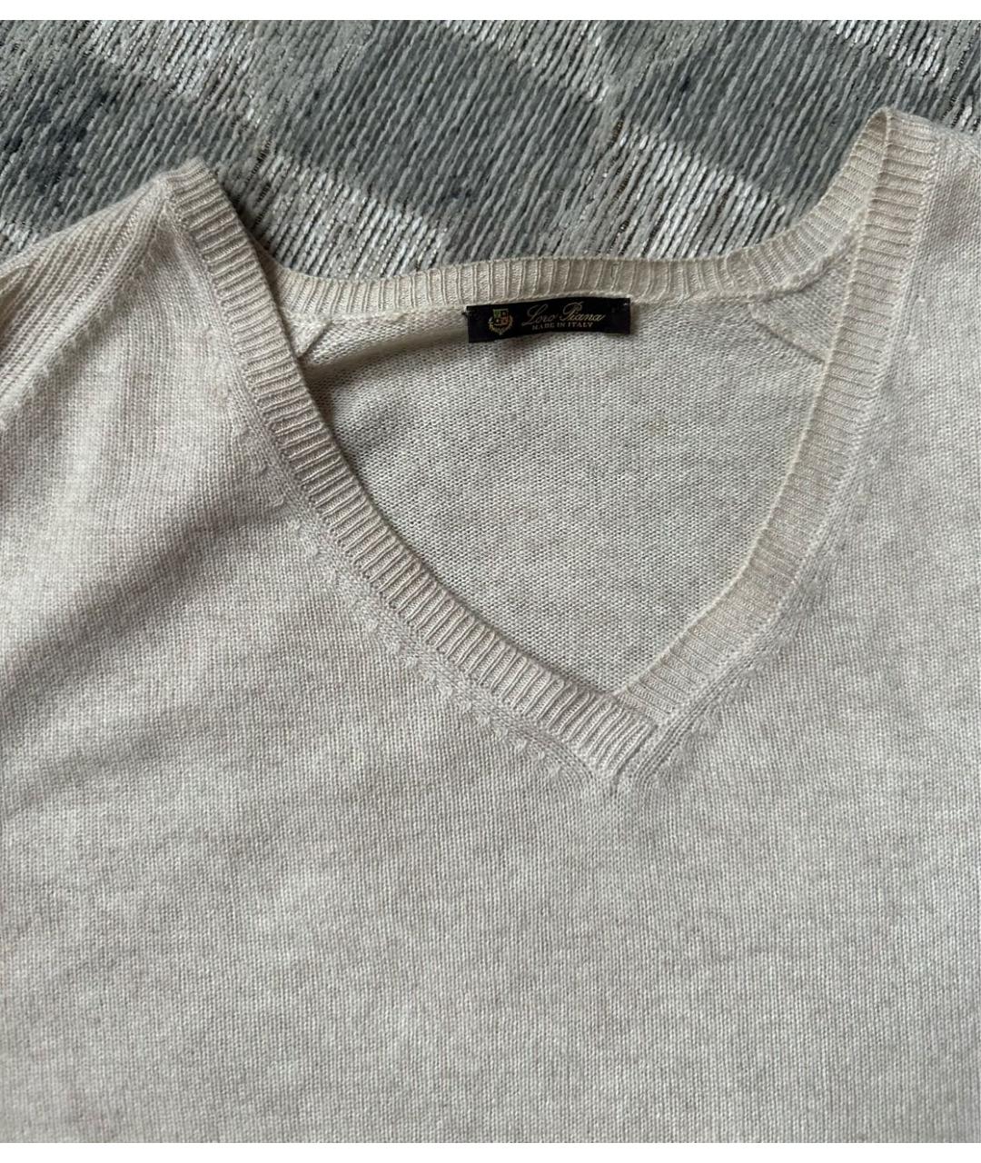 LORO PIANA Бежевый кашемировый джемпер / свитер, фото 5