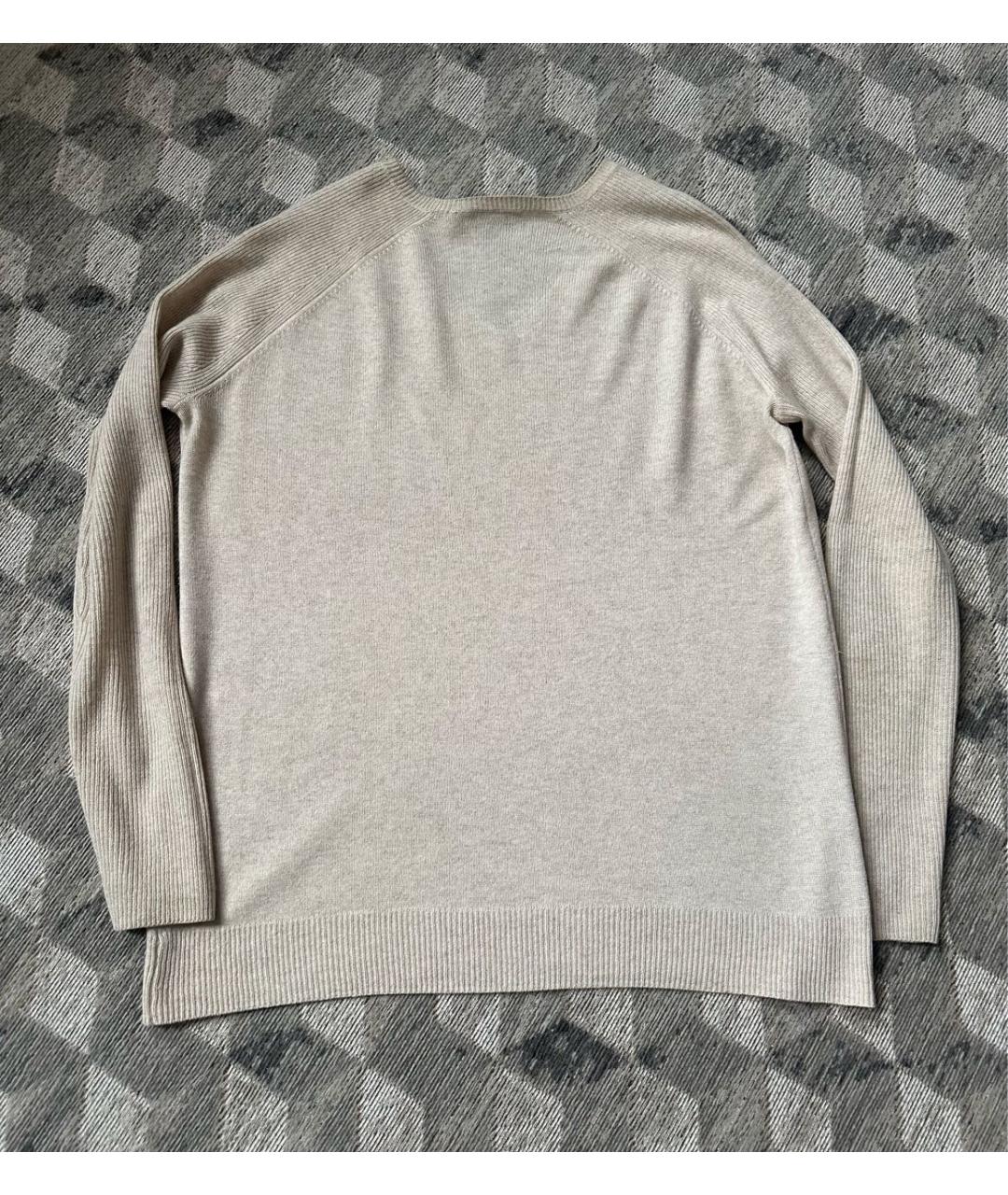 LORO PIANA Бежевый кашемировый джемпер / свитер, фото 2