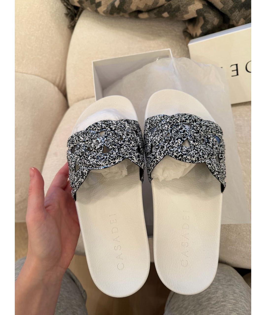 CASADEI Белые шлепанцы, фото 3