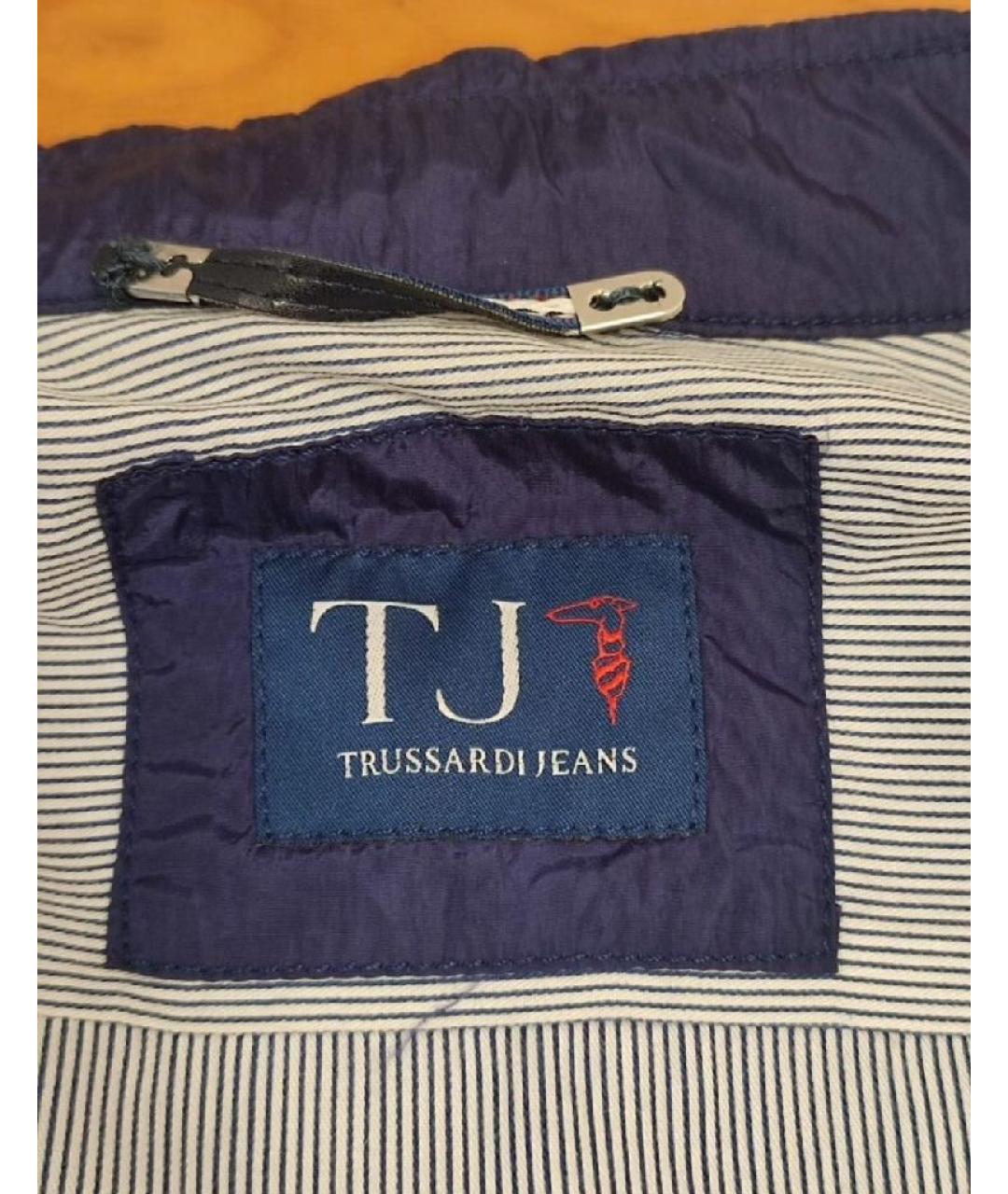 TRUSSARDI JEANS Темно-синяя полиамидовая рубашка, фото 3