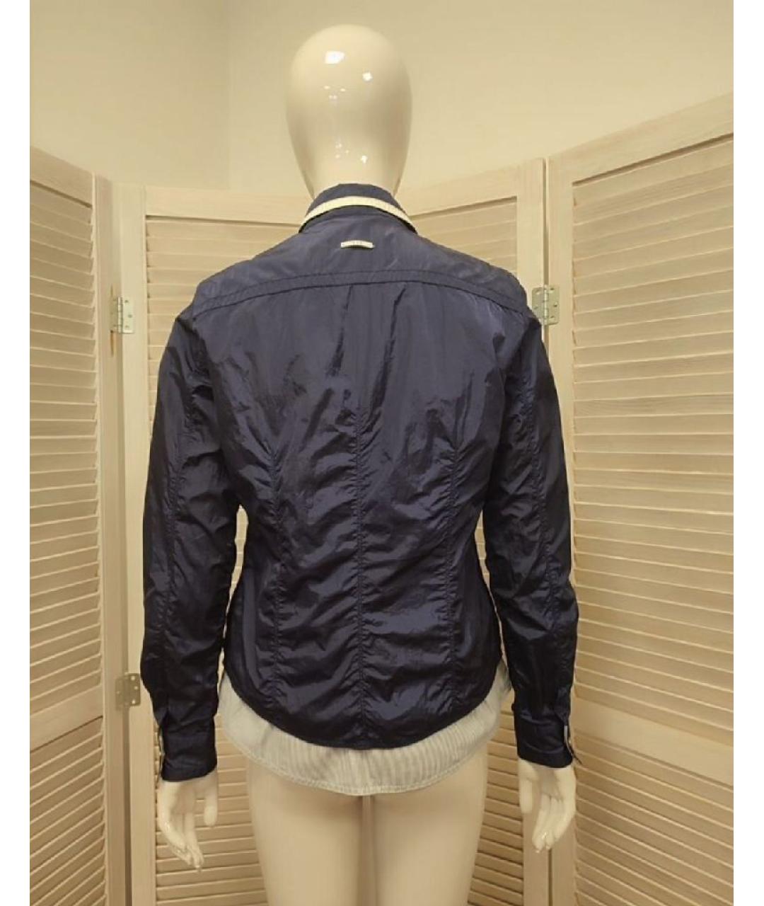 TRUSSARDI JEANS Темно-синяя полиамидовая рубашка, фото 2