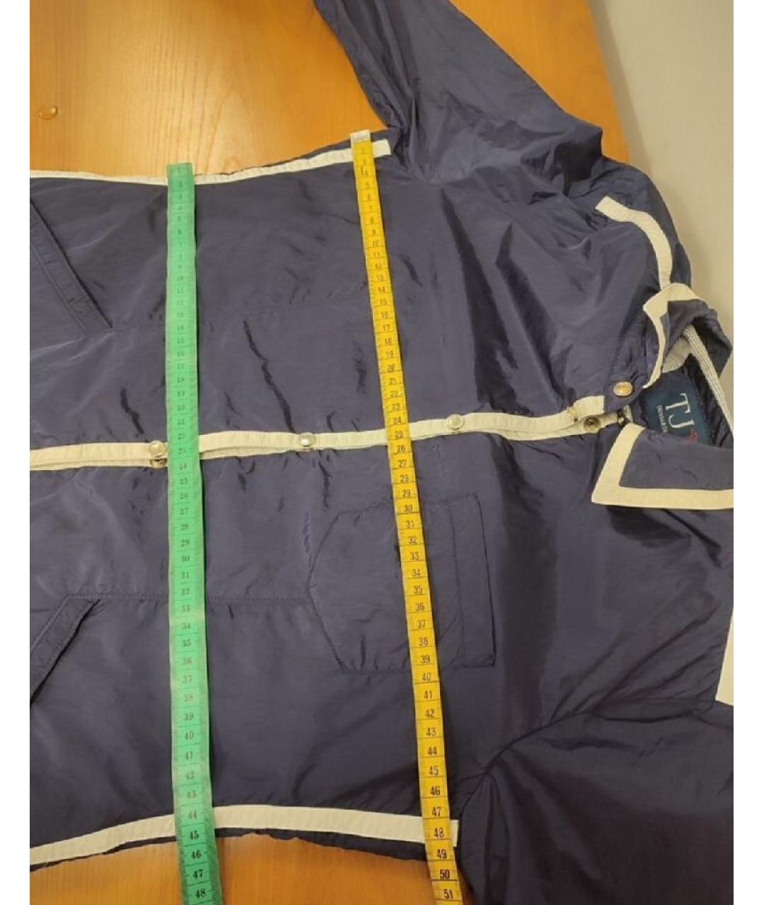 TRUSSARDI JEANS Темно-синяя полиамидовая рубашка, фото 8