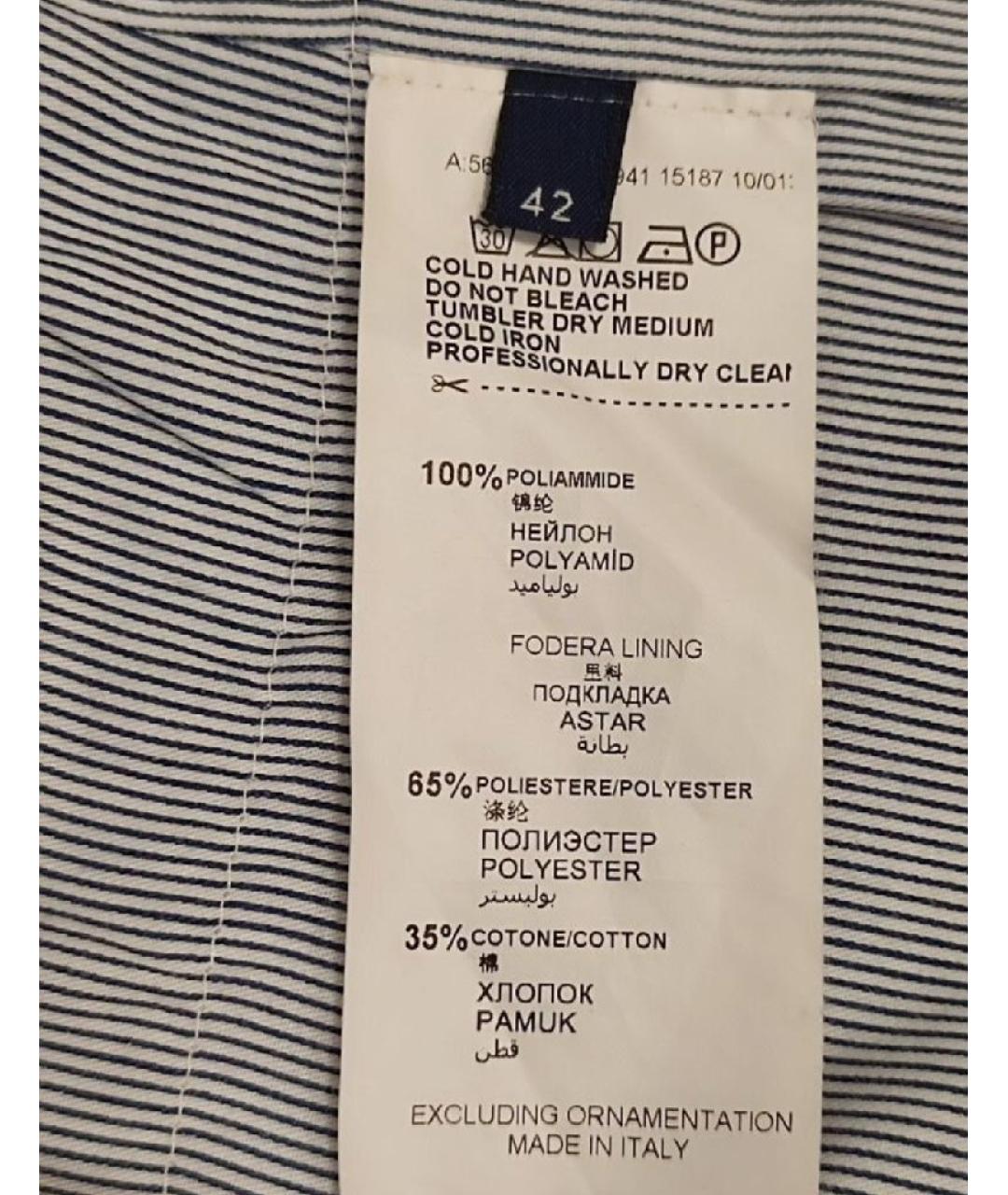 TRUSSARDI JEANS Темно-синяя полиамидовая рубашка, фото 9