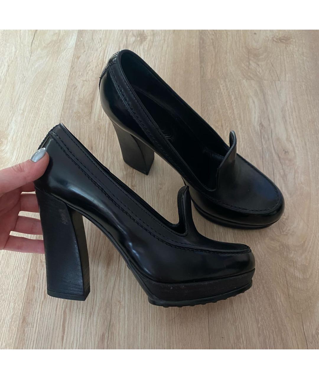 TOD'S Черные кожаные туфли, фото 5