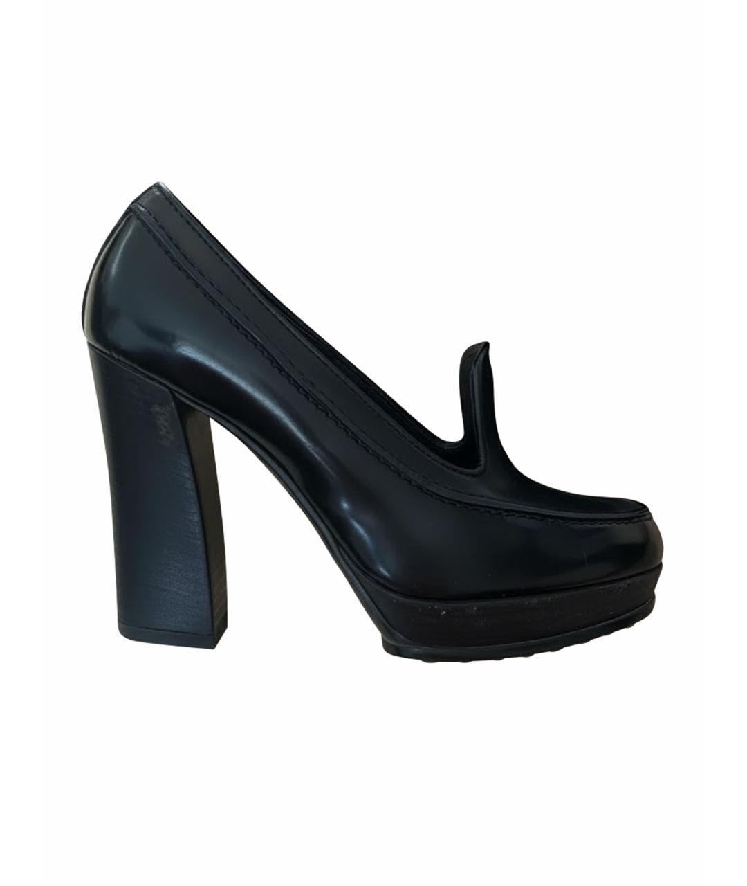 TOD'S Черные кожаные туфли, фото 1