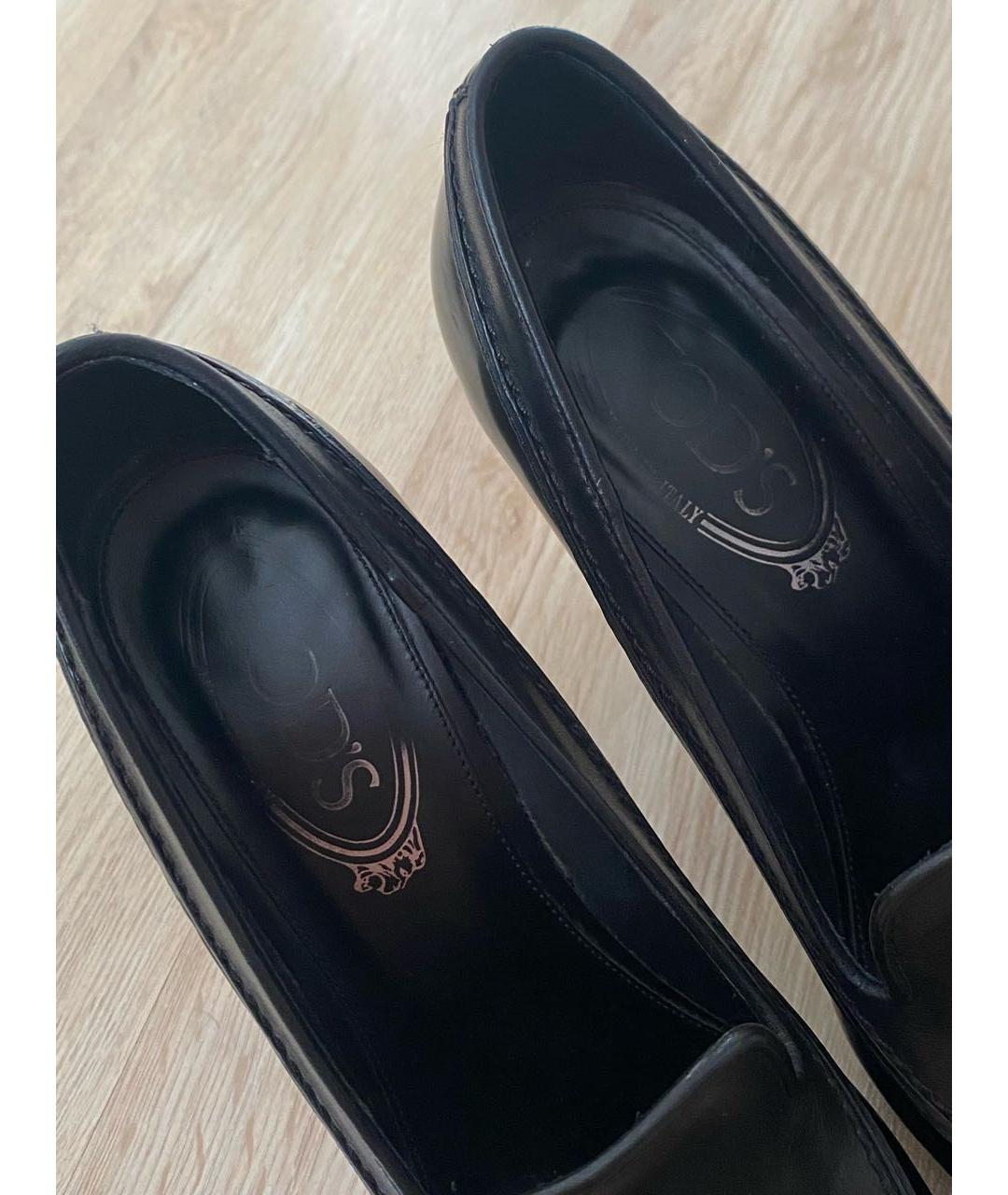 TOD'S Черные кожаные туфли, фото 3