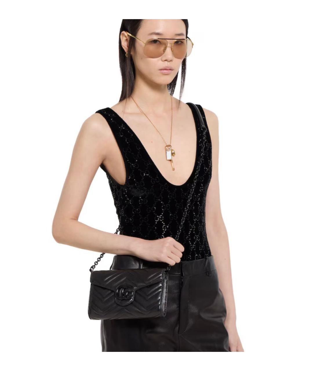 GUCCI Черный кожаный кошелек, фото 4