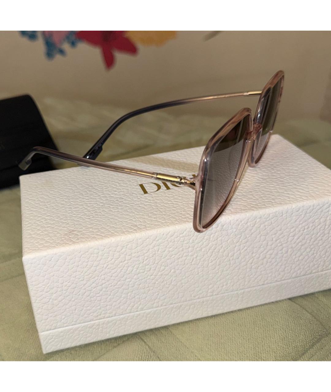 CHRISTIAN DIOR Розовые пластиковые солнцезащитные очки, фото 3
