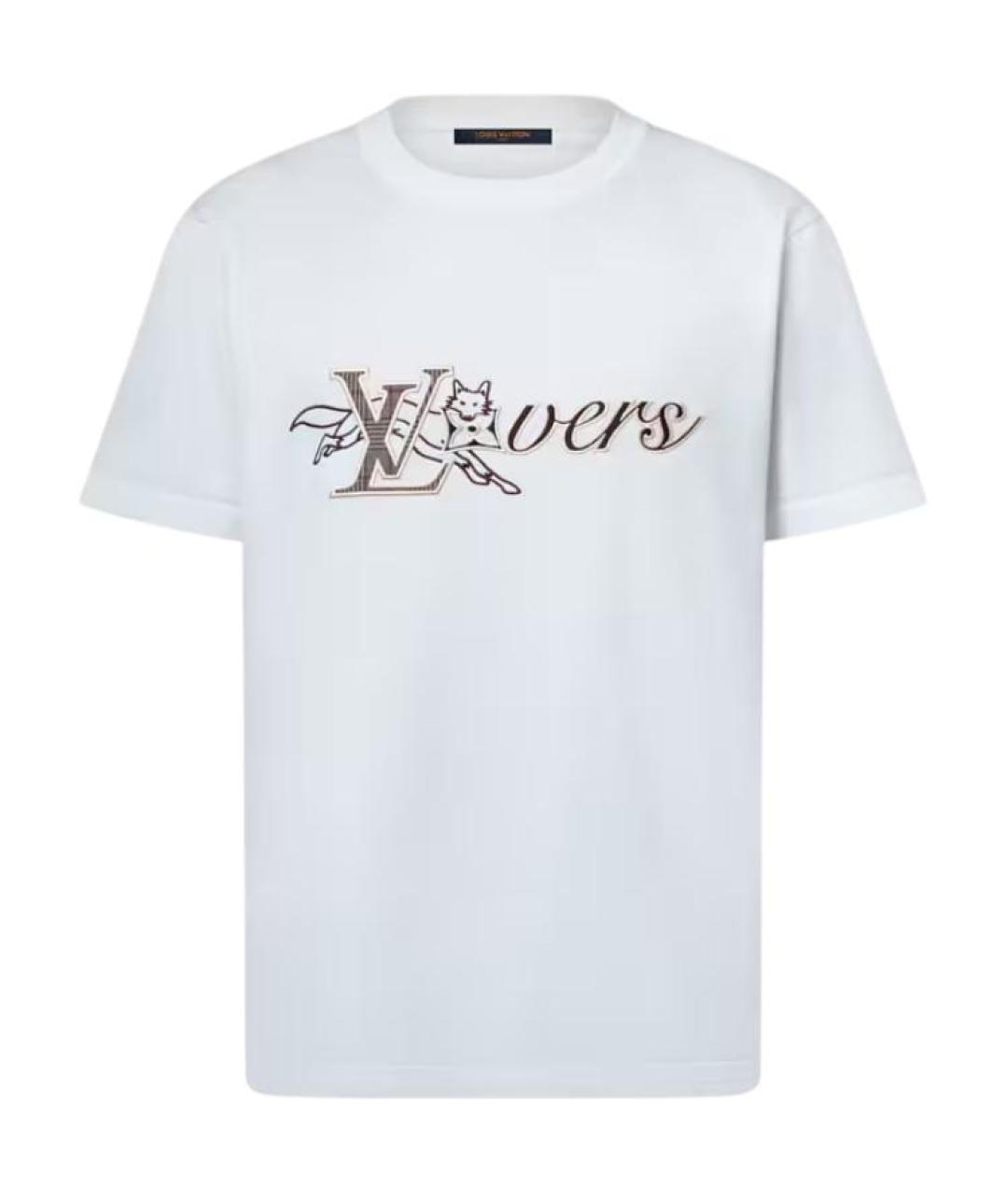 LOUIS VUITTON Белая хлопковая футболка, фото 1