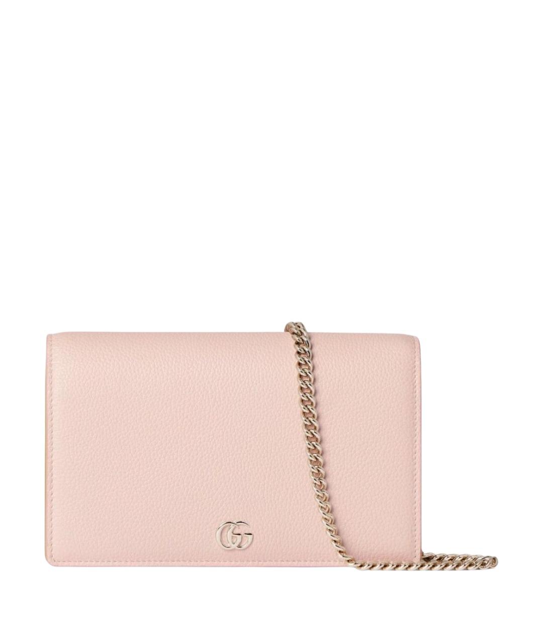 GUCCI Розовый кожаный кошелек, фото 1