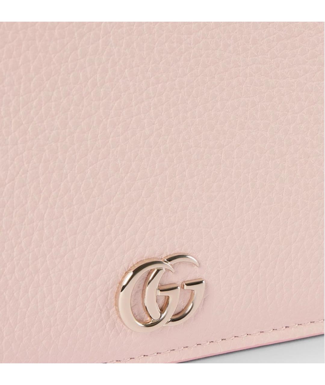 GUCCI Розовый кожаный кошелек, фото 5