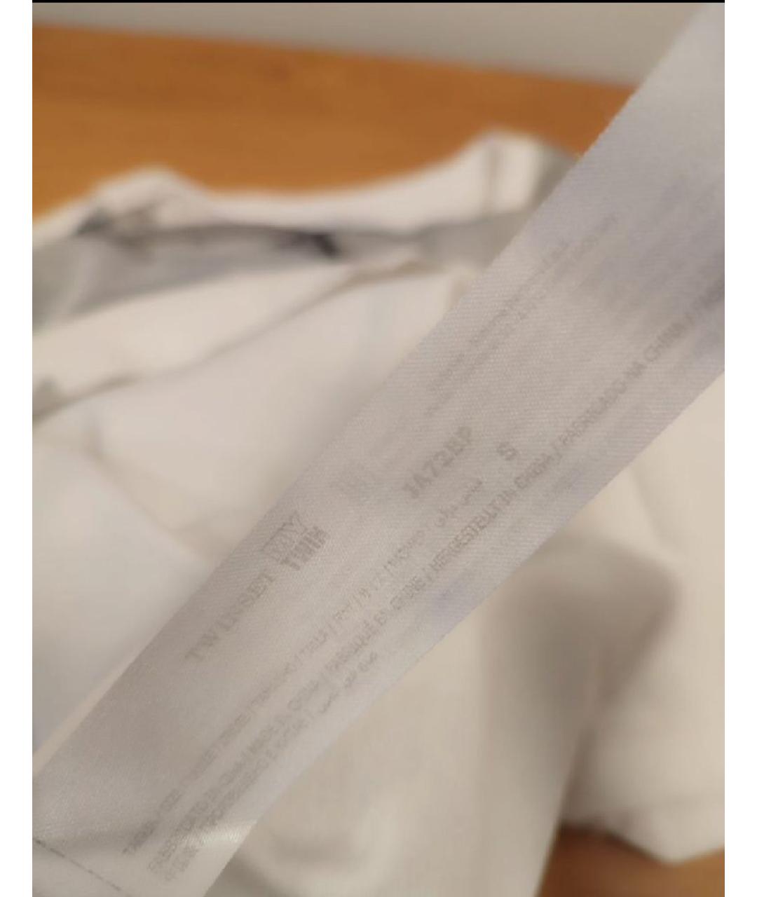 TWIN-SET Белая хлопковая футболка, фото 9