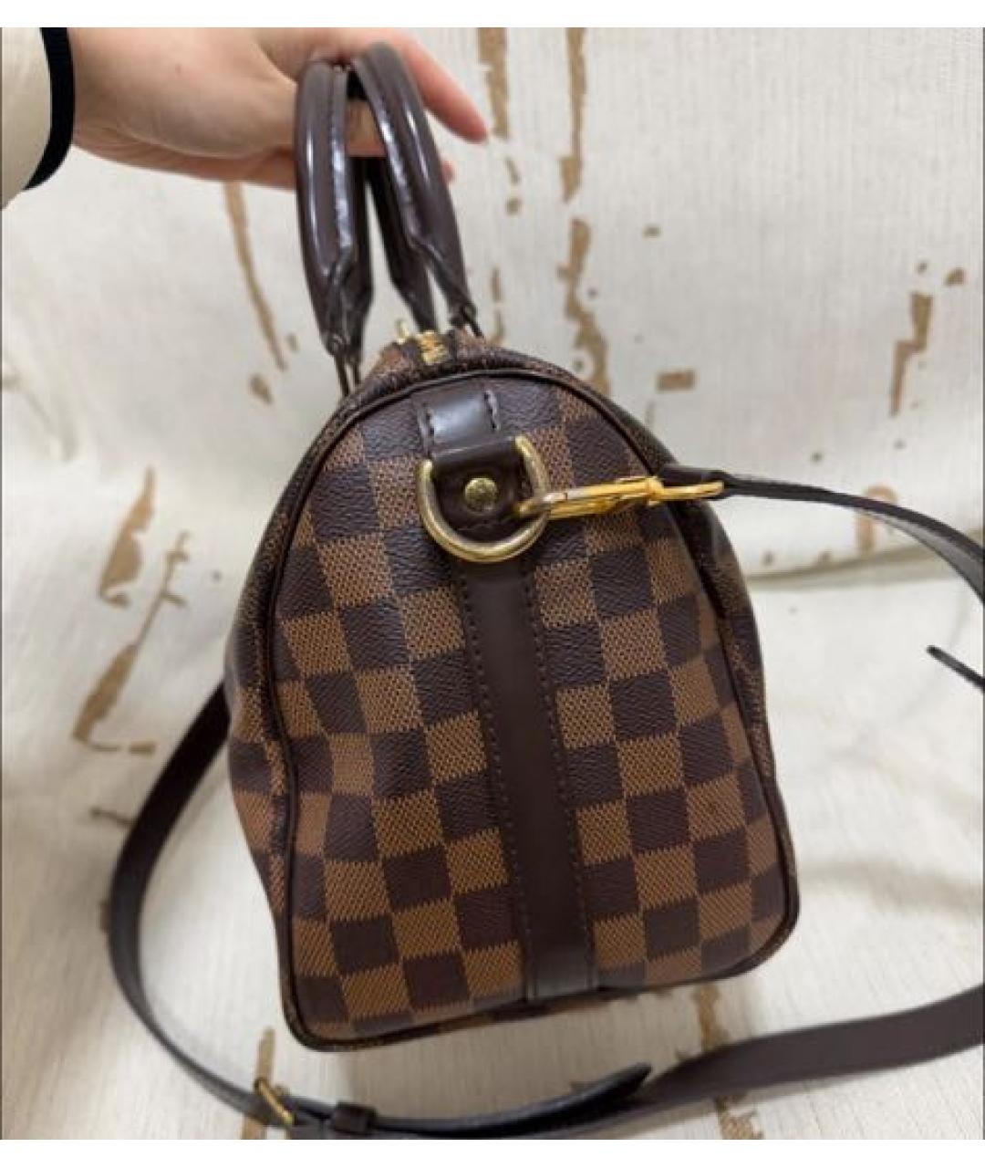 LOUIS VUITTON Коричневая кожаная сумка через плечо, фото 2