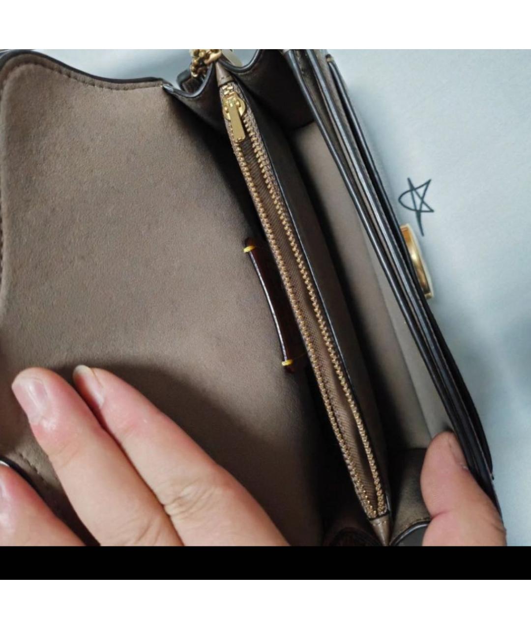 COACH Бежевая кожаная сумка с короткими ручками, фото 8