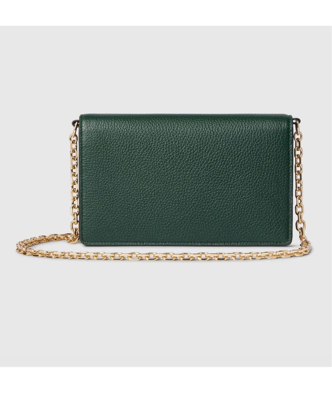 GUCCI Зеленый кожаный кошелек, фото 6