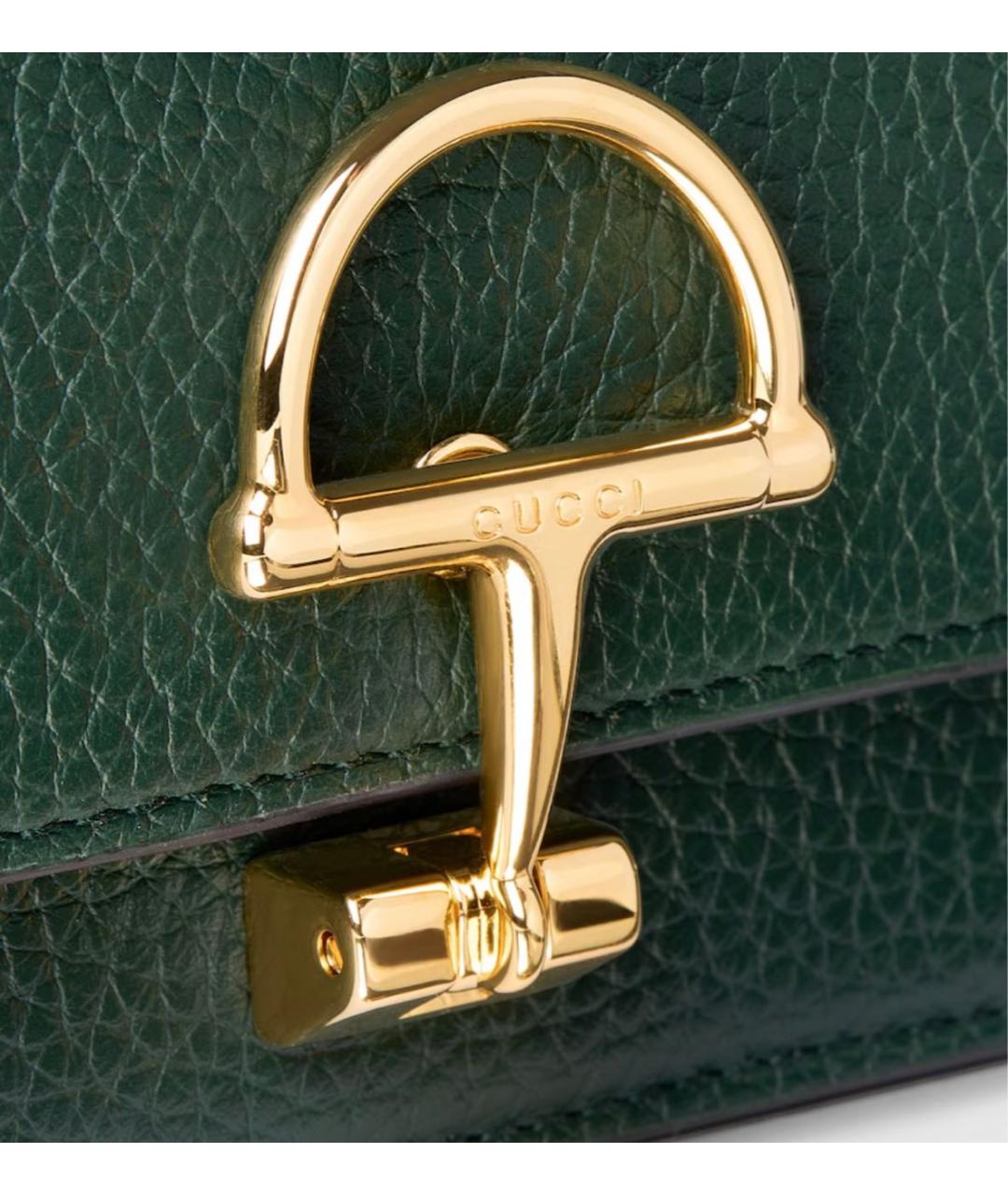 GUCCI Зеленый кожаный кошелек, фото 5